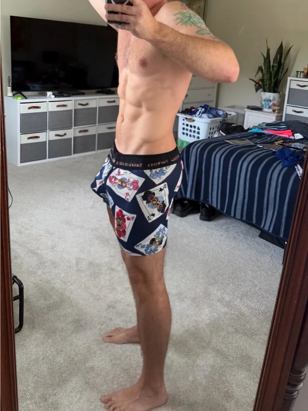 Men's Pair of Thieves Playing Card Print Boxer Briefs XL